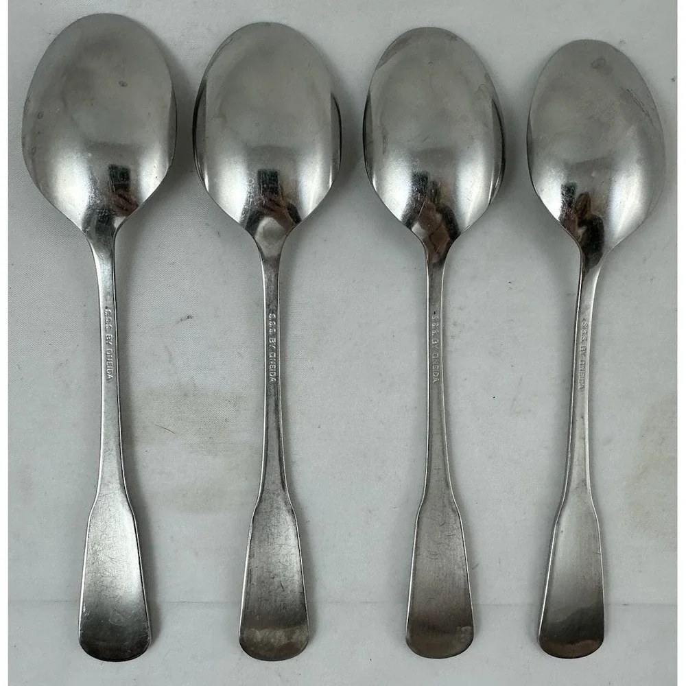 Oneida Colonial Boston Minute Man Soup Tablespoons Set Of 4